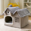 Foldable Cat House Winter Warm Chihuahua Cave Bed Cat Basket for Small Dogs Warm Soft Cat Bed Mat Kennel Puppy House Deep Sleep