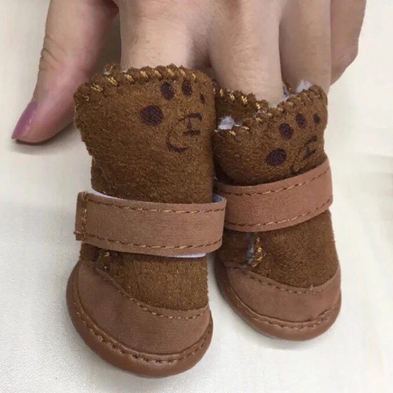Best Selling Warm Winter Pet Shoes for Small Dogs Non-Slip Dog Cat Snow Boots Chihuahua Shih Tzu Shoes Mascotas Zapatos Perro