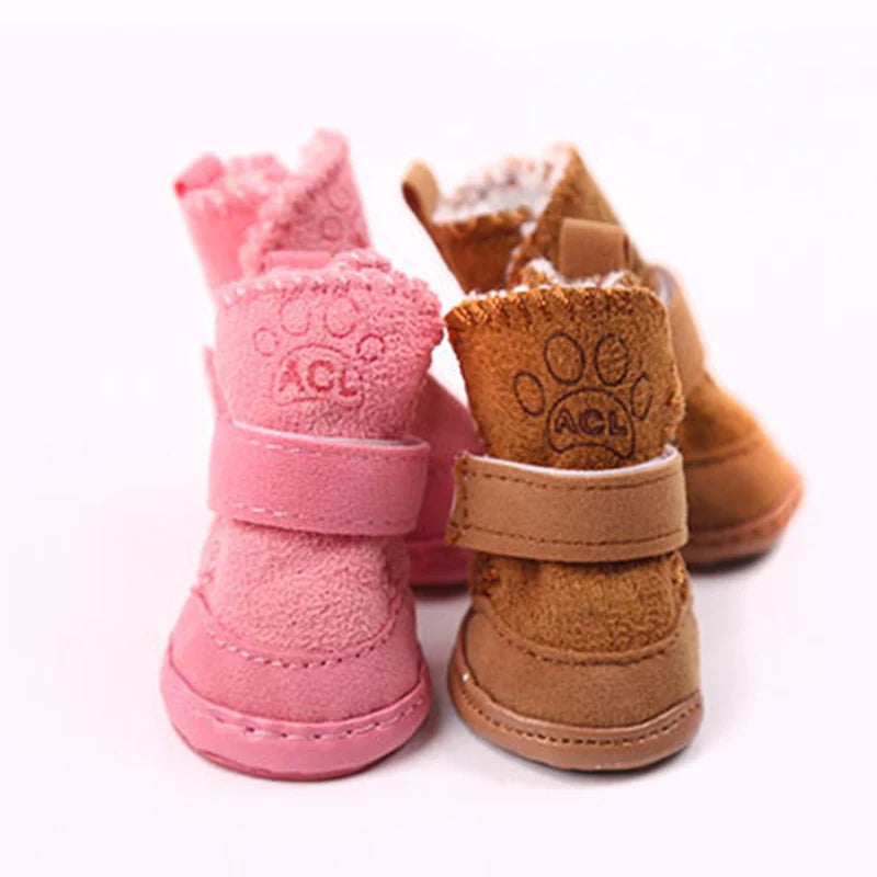 Best Selling Warm Winter Pet Shoes for Small Dogs Non-Slip Dog Cat Snow Boots Chihuahua Shih Tzu Shoes Mascotas Zapatos Perro