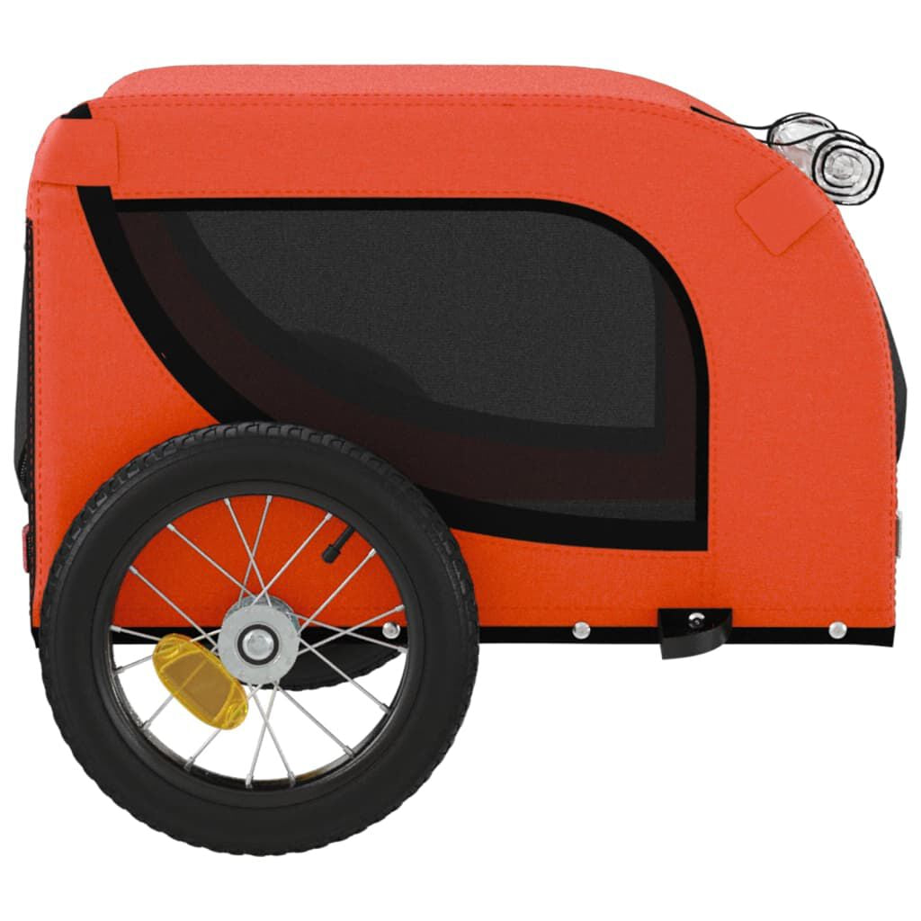 Fahrradanhänger Hunde Orange Und Schwarz Oxford-Gewebe & Eisen
