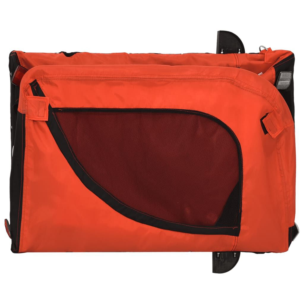 Fahrradanhänger Hunde Orange Und Schwarz Oxford-Gewebe & Eisen
