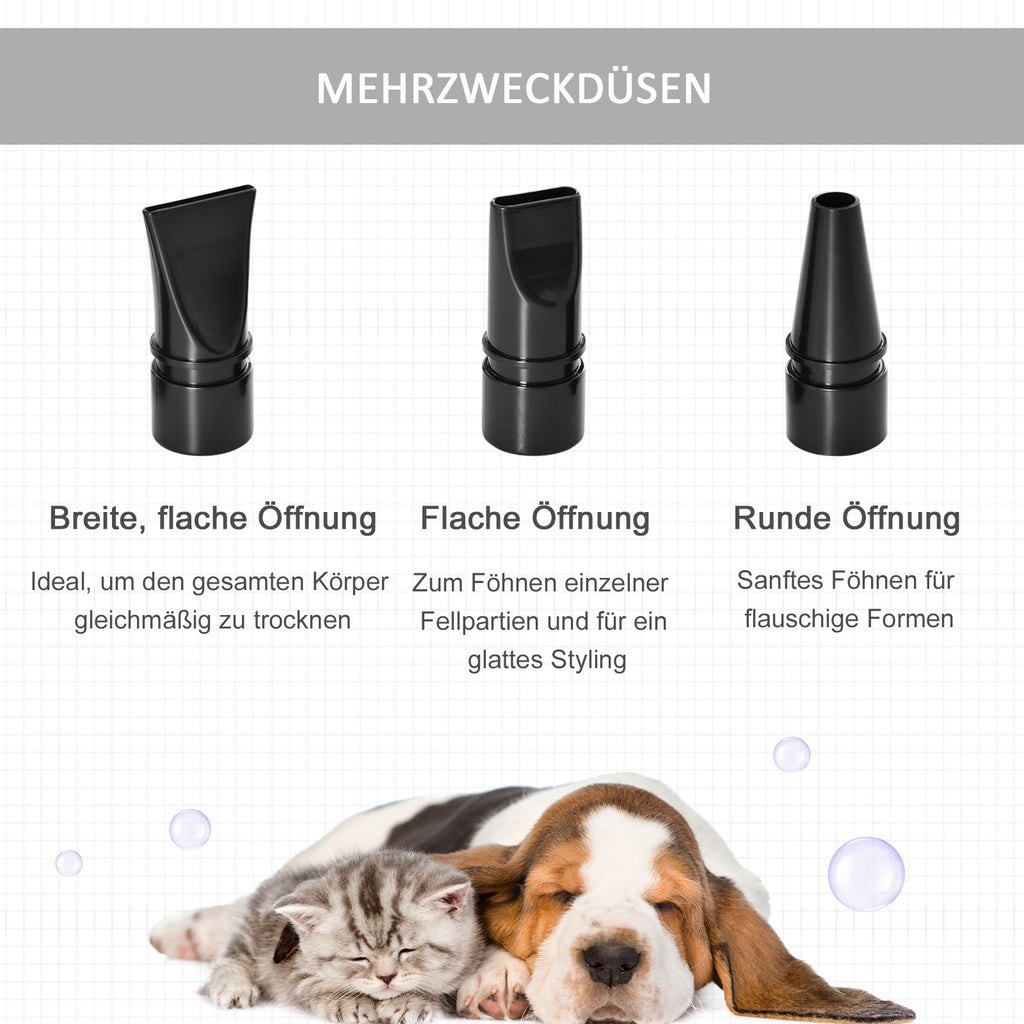Profi Hundefön Tierfön Pet Dryer Flüsterfön Hundetrockner 2800W Metall Schwarz